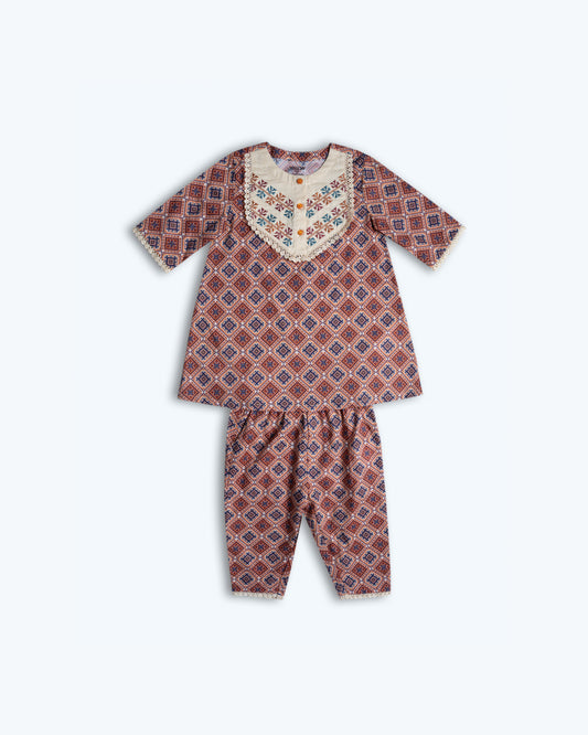 Newborn Girls' Ethnic Set (6-18 Months)
