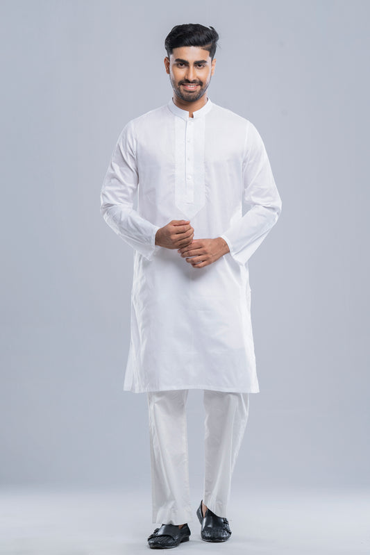 Regular Fit Embroidered Semi-Formal Panjabi