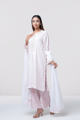 Smart Fit Dollar-Embroidered Three-Piece Ethnic Set