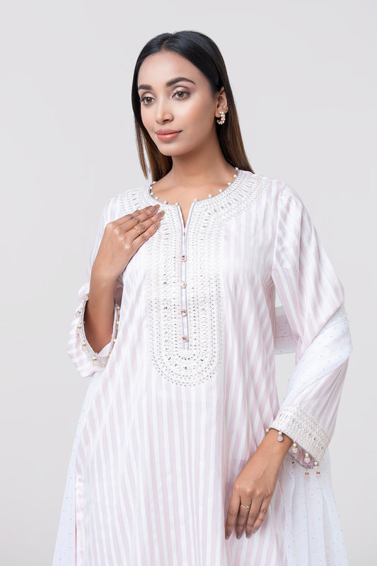 Smart Fit Dollar-Embroidered Three-Piece Ethnic Set