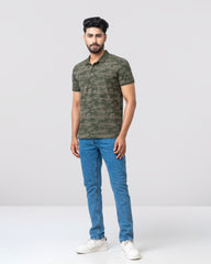 Regular Fit Printed Polo Shirt
