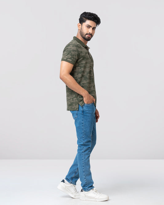 Regular Fit Printed Polo Shirt