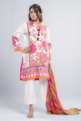 Ready-to-Wear Three Piece Lawn with Chiffon Dupatta