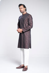 Slim Fit Semi-Formal Jacquard Panjabi