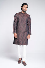 Slim Fit Semi-Formal Jacquard Panjabi