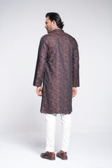 Slim Fit Semi-Formal Jacquard Panjabi