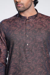 Slim Fit Semi-Formal Jacquard Panjabi
