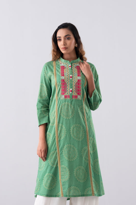 Relaxed Fit Printed Ethnic Kurta