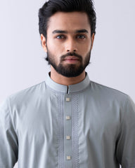 Regular Fit Embroidered Semi-Formal Panjabi