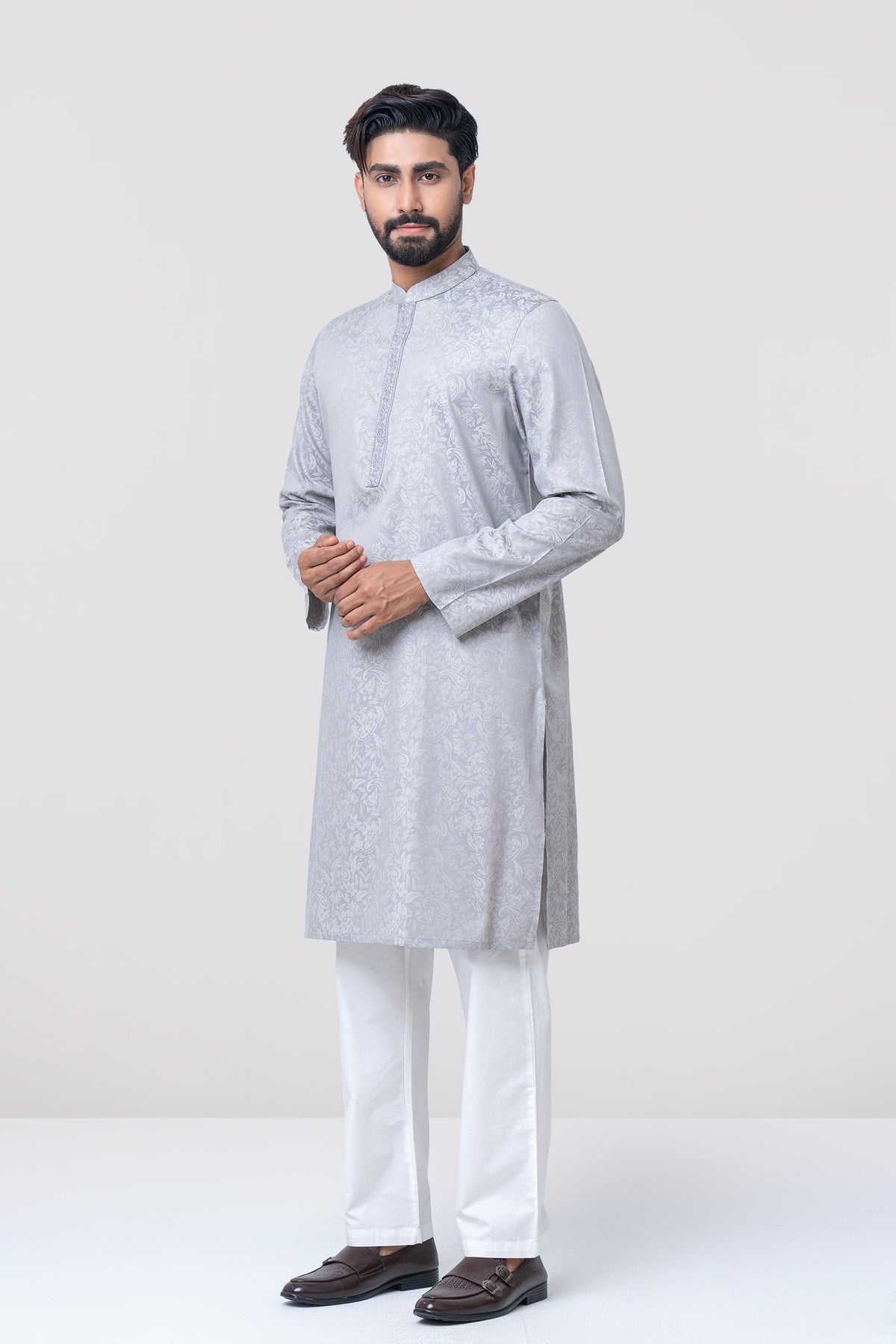Regular Fit Embroidered Semi-Formal Panjabi
