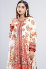 Ready-to-Wear Three-Piece Salwar Kameez with Chiffon Dupatta
