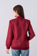 Regular Fit Embroidered Bomber Jacket