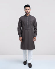 Regular Fit Embroidered Blended Fabric Formal Panjabi