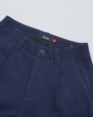 Wide Leg High Waist Twill Fashion Trouser