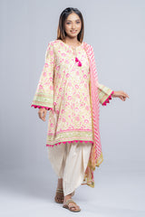 Ready-to-Wear Three-Piece Salwar Kameez with Chiffon Dupatta