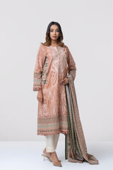Smart Fit Embroidered and Printed Two-Piece Lawn