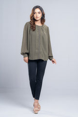 Textured Georgette Fashion Top