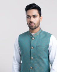 Regular Fit Embroidered Semi-Formal Waistcoat