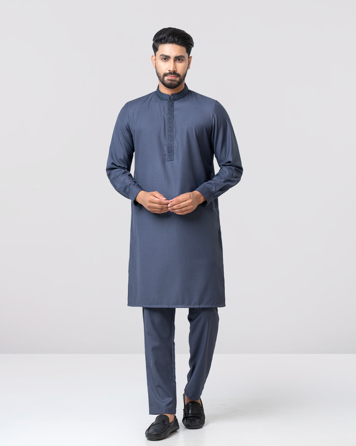 Regular Fit Embroidered Formal Ethnic Kurta Set