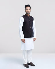 Regular Fit Embroidered Semi-Formal Waistcoat