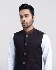 Regular Fit Embroidered Semi-Formal Waistcoat