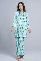 Sublimation Printed Shamu Silk Ethnic Kurti