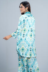 Sublimation Printed Shamu Silk Ethnic Kurti