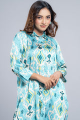 Sublimation Printed Shamu Silk Ethnic Kurti