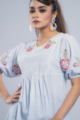 Stripe Cotton Peplum Fashion Top