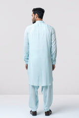 Regular Fit Embroidered Viscose Kabli Set