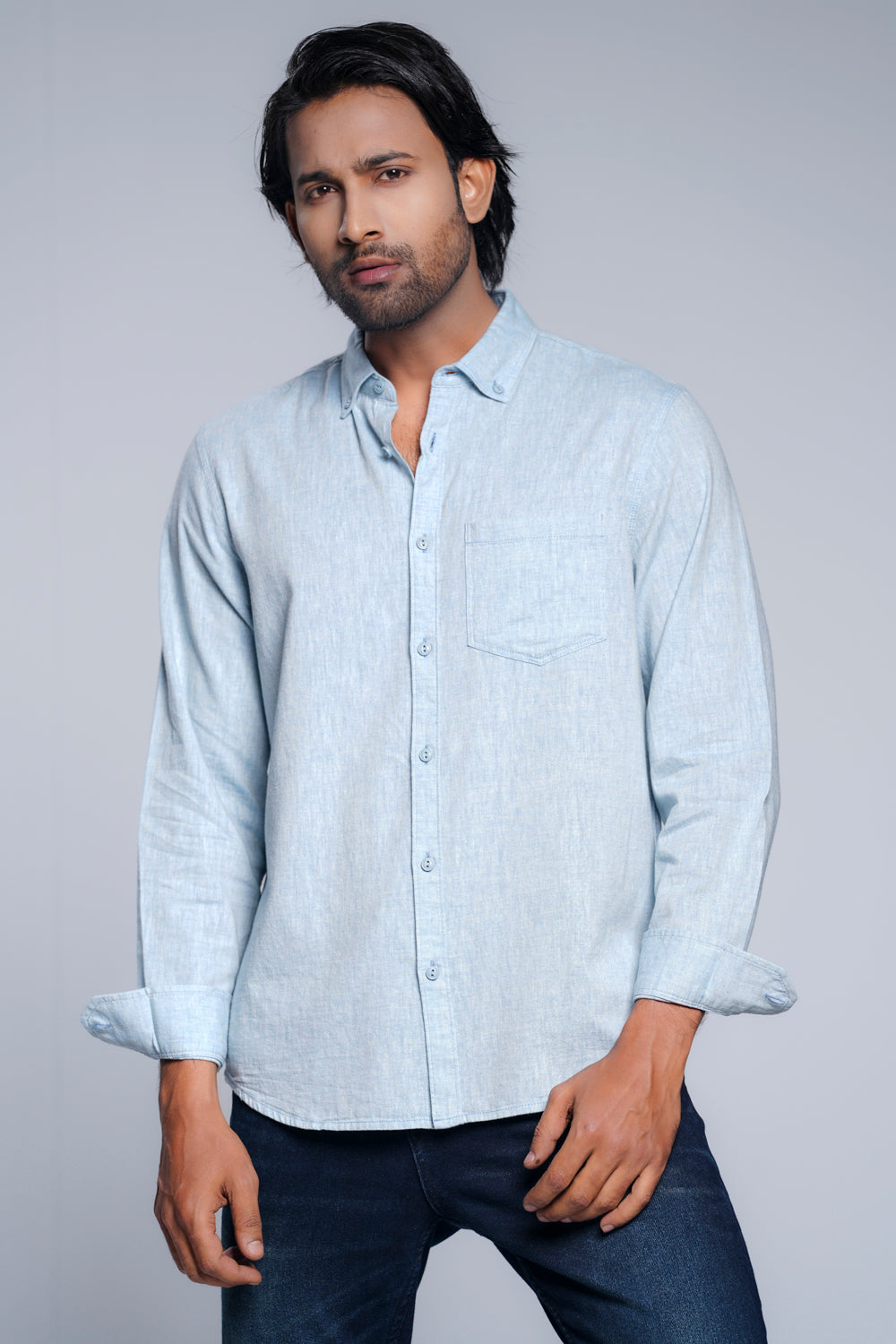 Regular Fit Solid Casual Shirt