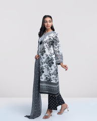 Smart Fit Digital Printed Three-Piece Lawn with Chiffon Dupatta