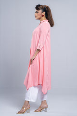 Long-Length Embroidered Smart Fit Ethnic Kurta - One Piece