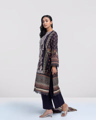 Smart Fit Digital Printed Three-Piece Lawn with Silk Dupatta