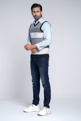 Regular Fit Yarn-Dyed Sweater Vest