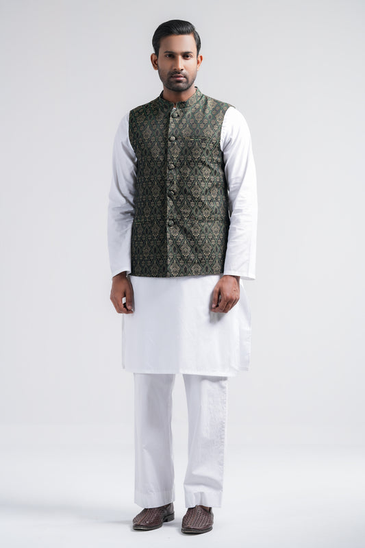 Regular Fit Cotton Semi-Formal Waistcoat
