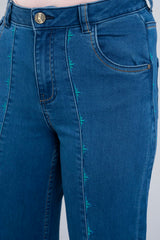 Loose-Fitted Embroidered Denim