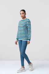 Regular Fit Zigzag-Style Jacquard Sweater
