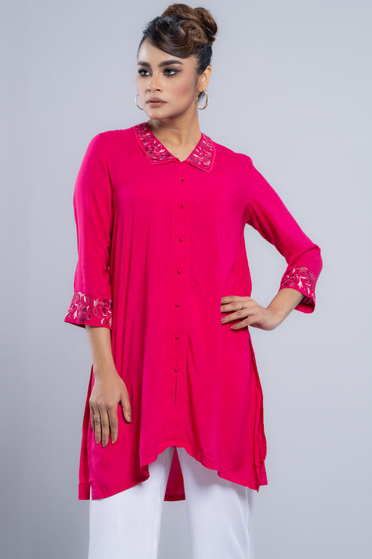 Embroidered Viscose Ethnic Kurti