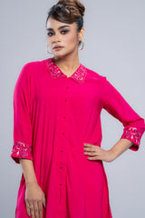 Embroidered Viscose Ethnic Kurti