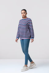 Regular Fit Zigzag-Style Jacquard Sweater