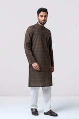 Regular Fit Printed Cotton Panjabi