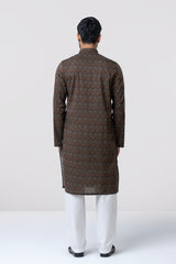 Regular Fit Printed Cotton Panjabi