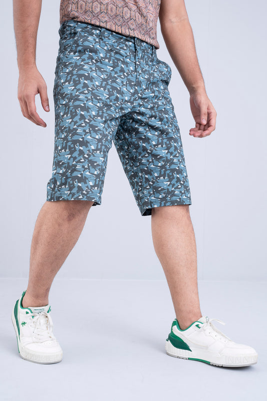 Regular Fit Abstract Printed Shorts