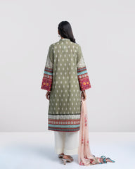 Smart Fit Printed Two-Piece Lawn with Chiffon Dupatta
