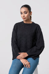 Boxy Fit Jacquard Sweater