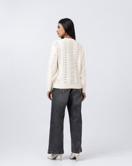Regular Fit Drop Shoulder Solid Sweater