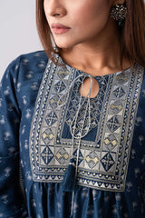 Smart Fit Embroidered Ethnic Set - Two Piece