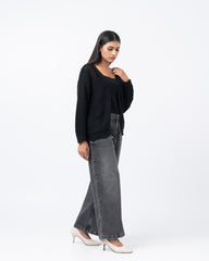 Relaxed Fit Open-Knit Cardigan