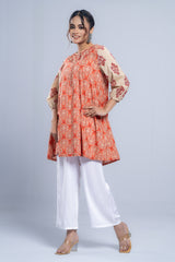 Short-Length Embroidered Relaxed Fit Ethnic Kurti
